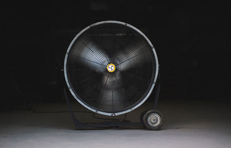 Ventilateur baril au sol 36&Prime;